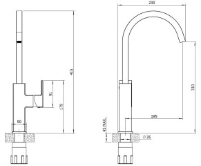 INDUS CH Line Drawing