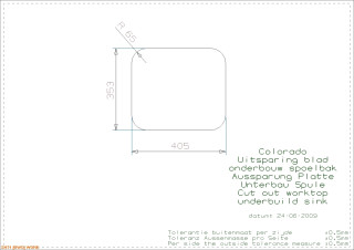 Colorado Comfort Undermount Cut Out